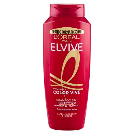 Elvive Color Vive Shampoo 2in1 Protettivo, per Capelli Colorati o Meches, 300 ml